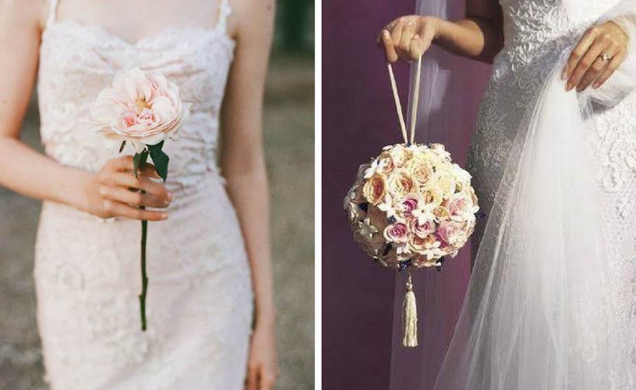 Single Flower e Pomander: i bouquet da sposa 2017